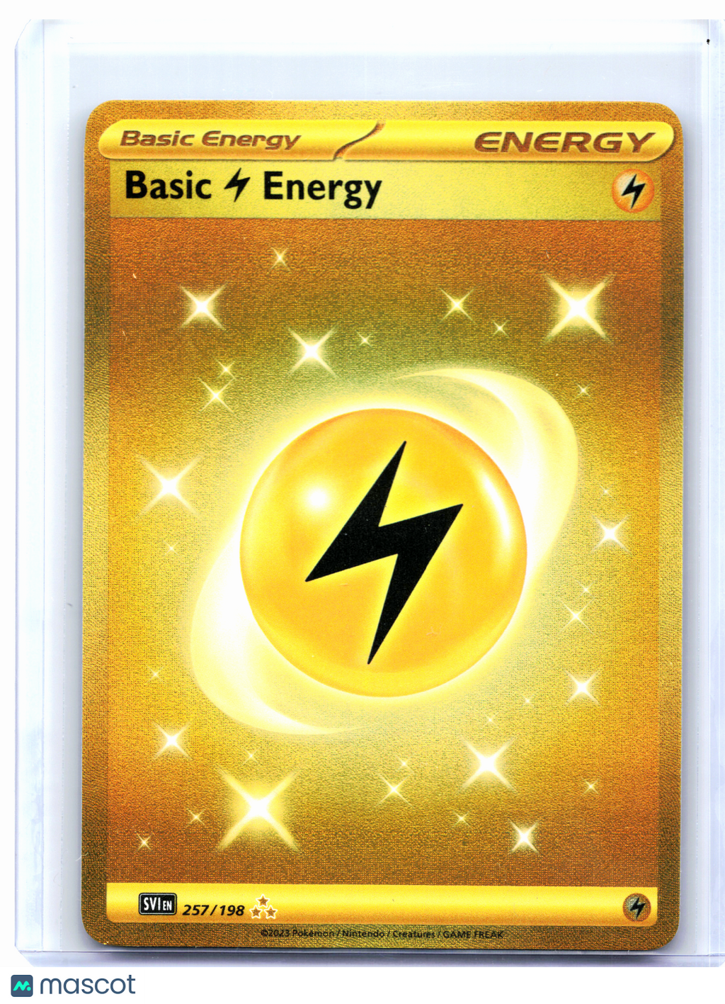 2023 Pokemon—Basic Lightning Energy #257/198 Scarlet & Violet—Hyper Rare Holo
