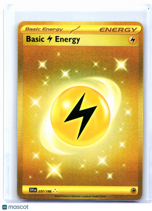 2023 Pokemon—Basic Lightning Energy #257/198 Scarlet & Violet—Hyper Rare Holo