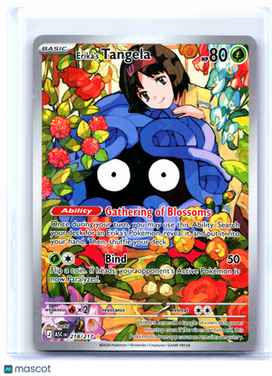 2026 Pokemon—Erika's Tangela #218/217 Ascended Heroes—Illustration Rare Holo