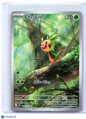 2026 Pokemon—Chespin #087/086 Chaos Rising—Illustration Rare Holo