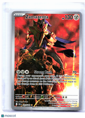 2025 Pokemon—Zamazenta #201/182 Destined Rivals—Illustration Rare Holo