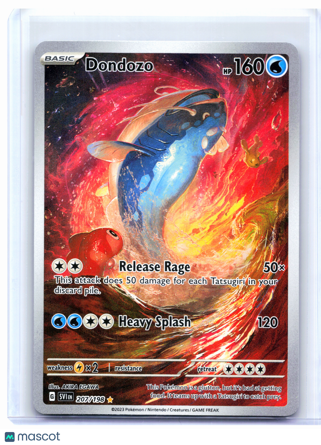 2023 Pokemon—Dondozo #207/198 Scarlet & Violet Base Set—Illustration Rare Holo