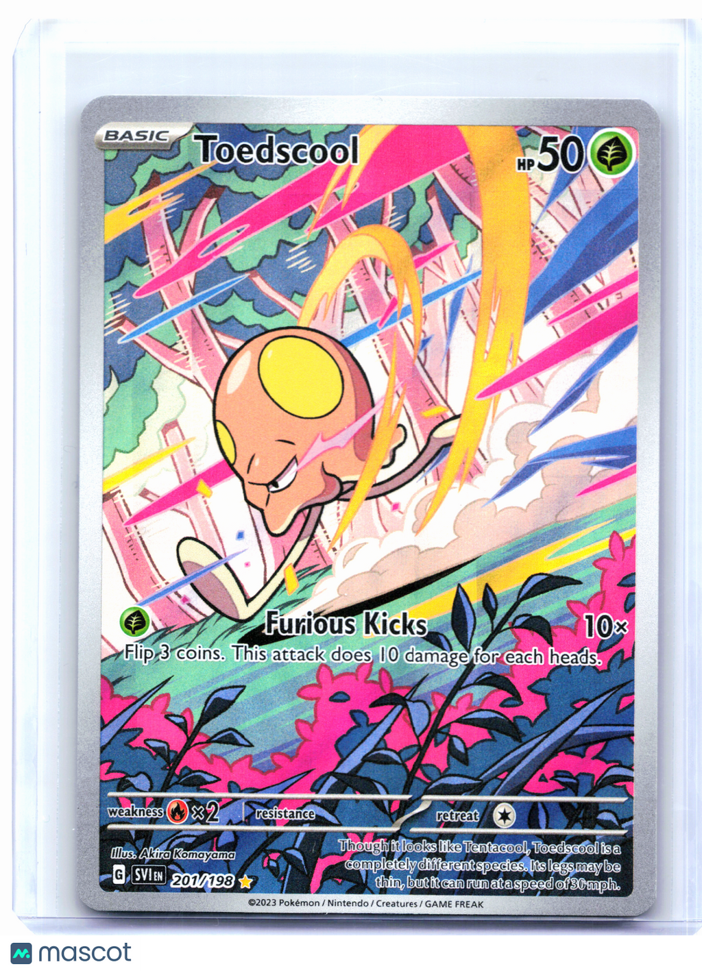 2023 Pokemon—Toedscool #201/198 Scarlet & Violet Base Set—Illustration Rare Holo