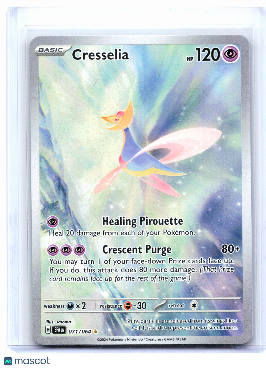 2024 Pokemon—Cresselia #071/064 Shrouded Fable—Illustration Rare Holo