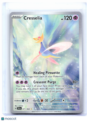 2024 Pokemon—Cresselia #071/064 Shrouded Fable—Illustration Rare Holo