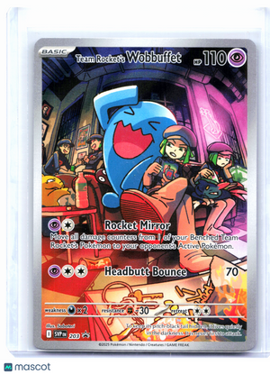 2025 Pokemon—Team Rocket's Wobbuffet #203 SVP—Black Star Promo Holo
