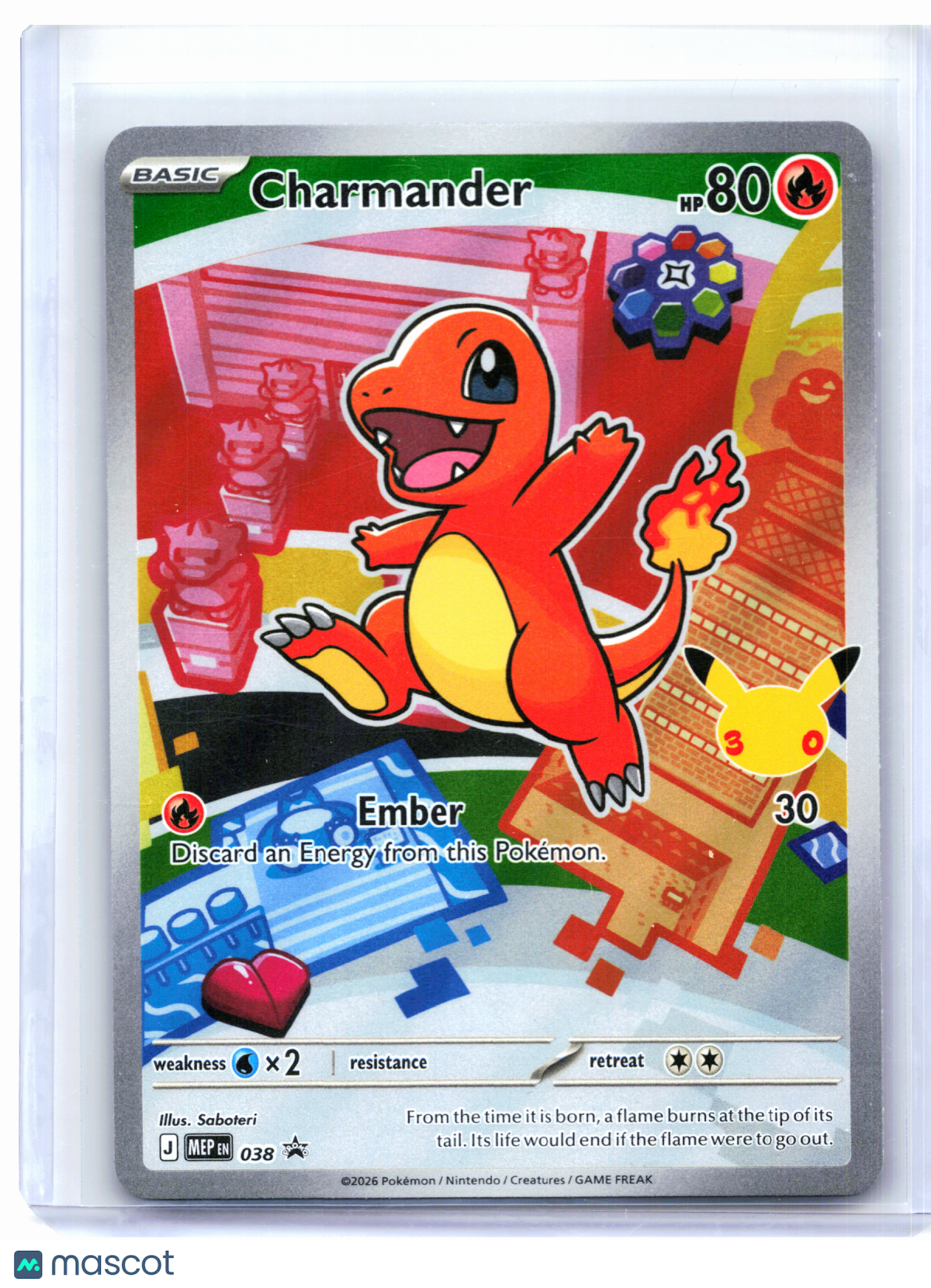 2026 Pokemon—Charmander #038 Mega Evolution—Black Star Promo Holo