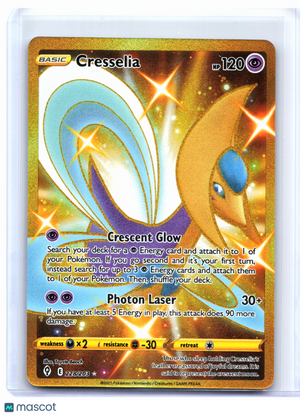 2021 Pokemon—Cresselia #228/203 Evolving Skies—Secret Rare Holo