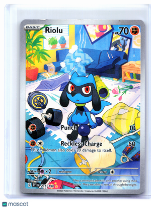 2023 Pokemon—Riolu #215/198 Scarlet & Violet Base Set—Illustration Rare [HP]