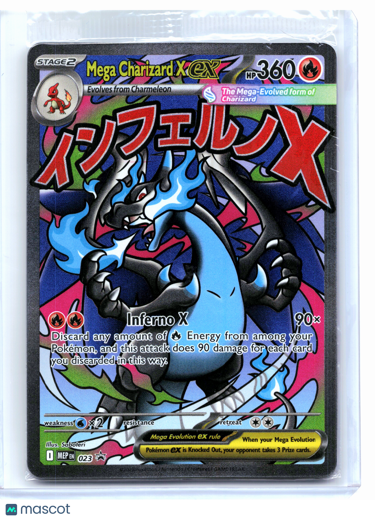 2025 Pokemon—Mega Charizard X ex #023 MEP—Black Star Promo Holo [Sealed]
