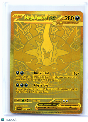 2026 Pokemon—Mega Darkrai ex #120/084 Pitch Black—Mega Hyper Rare Gold