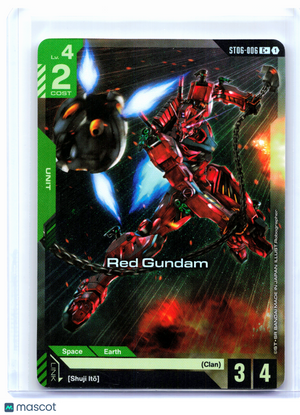 2025 Gundam Card Game—Red Gundam #ST06-006 Clan Unity—Common+ Foil