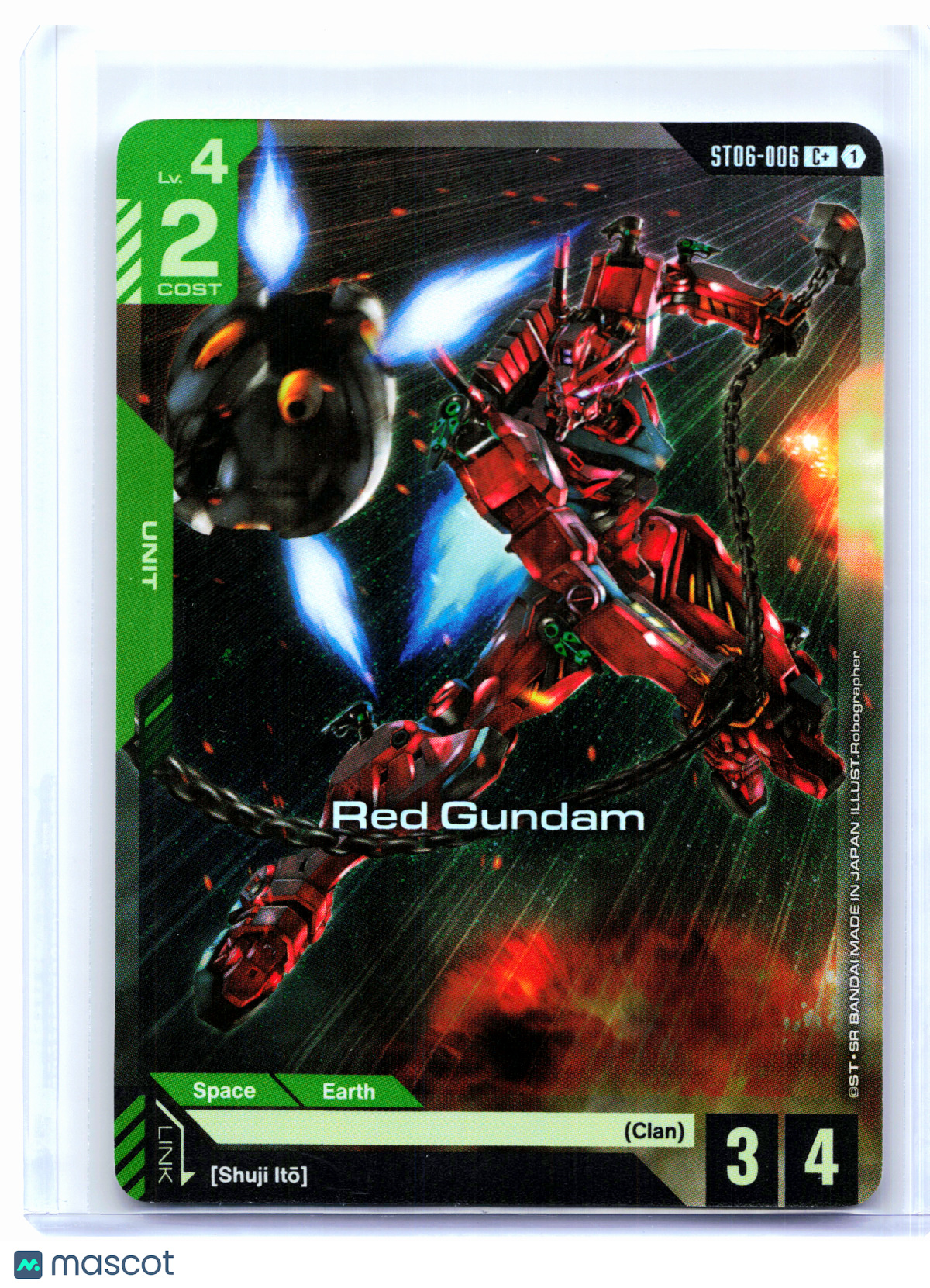 2025 Gundam Card Game—Red Gundam #ST06-006 Clan Unity—Common+ Foil