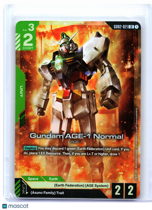 2025 Gundam Card Game—Gundam AGE-1 Normal #GD02-021 Dual Impact—Legend Rare Foil