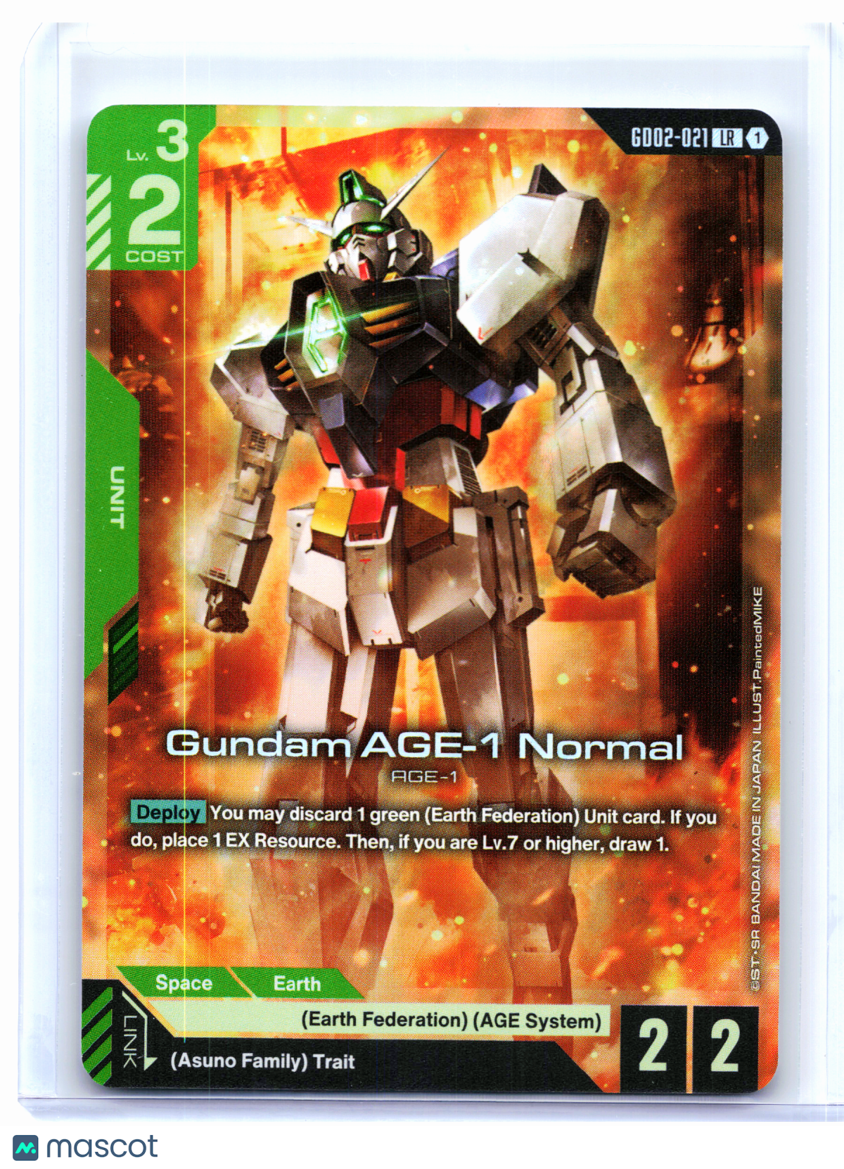 2025 Gundam Card Game—Gundam AGE-1 Normal #GD02-021 Dual Impact—Legend Rare Foil