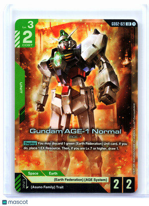 2025 Gundam Card Game—Gundam AGE-1 Normal #GD02-021 Dual Impact—Legend Rare Foil