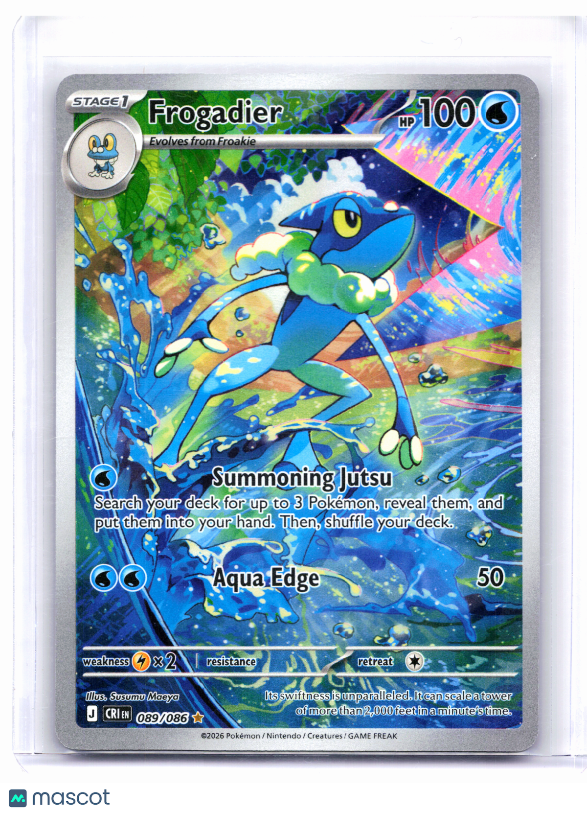 2026 Pokemon—Frogadier #089/086 Chaos Rising—Illustration Rare Holo