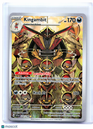 2023 Pokemon—Kingambit #220/198 Scarlet & Violet Base Set—Illustration Rare Holo