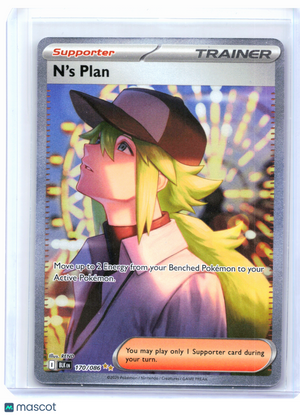 2025 Pokemon—N's Plan #170/086 Black Bolt—Special Illustration Rare Holo [LP]