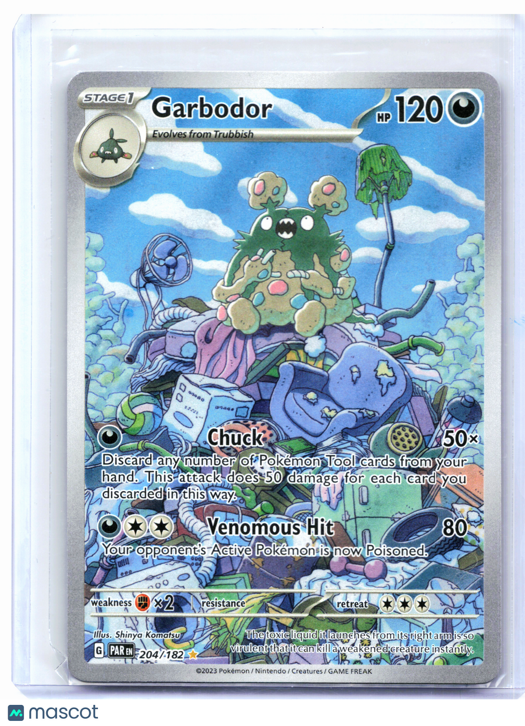 2023 Pokemon—Garbodor #204/182 Paradox Rift—Illustration Rare Holo [LP]