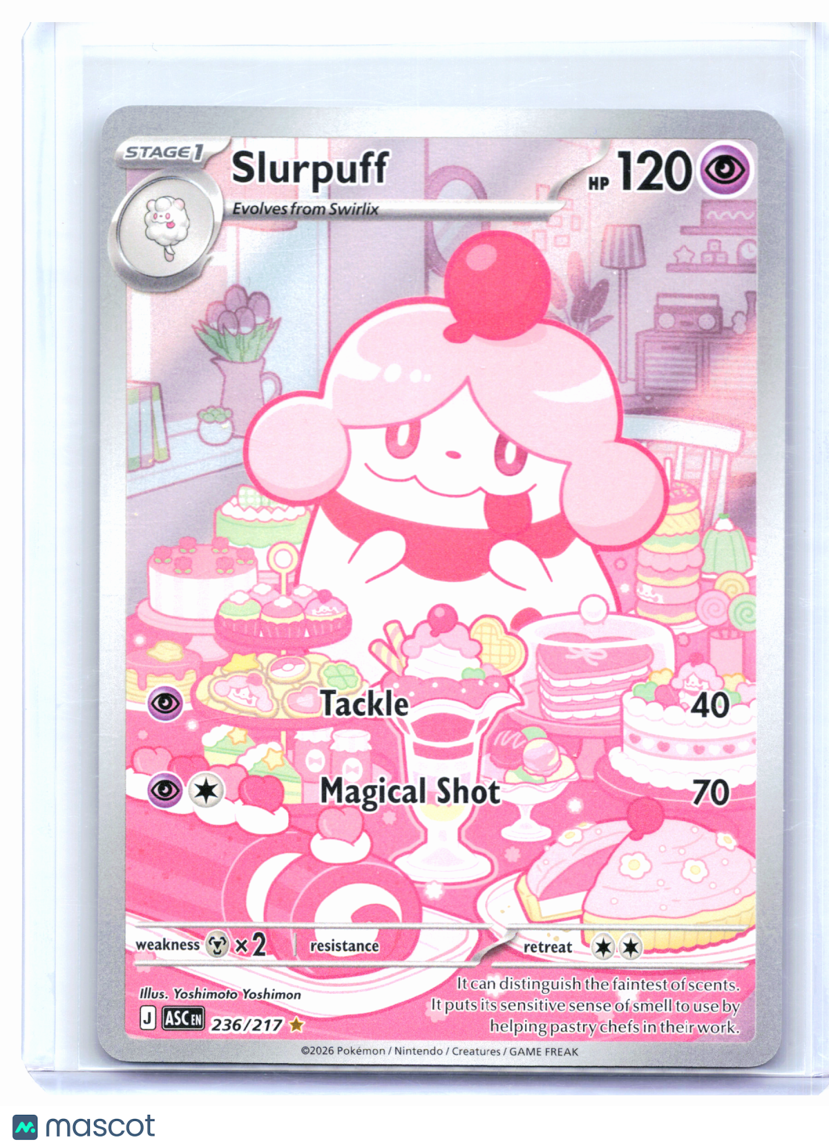 2026 Pokemon—Slurpuff #236/217 Ascended Heroes—Illustration Rare Holo [LP]
