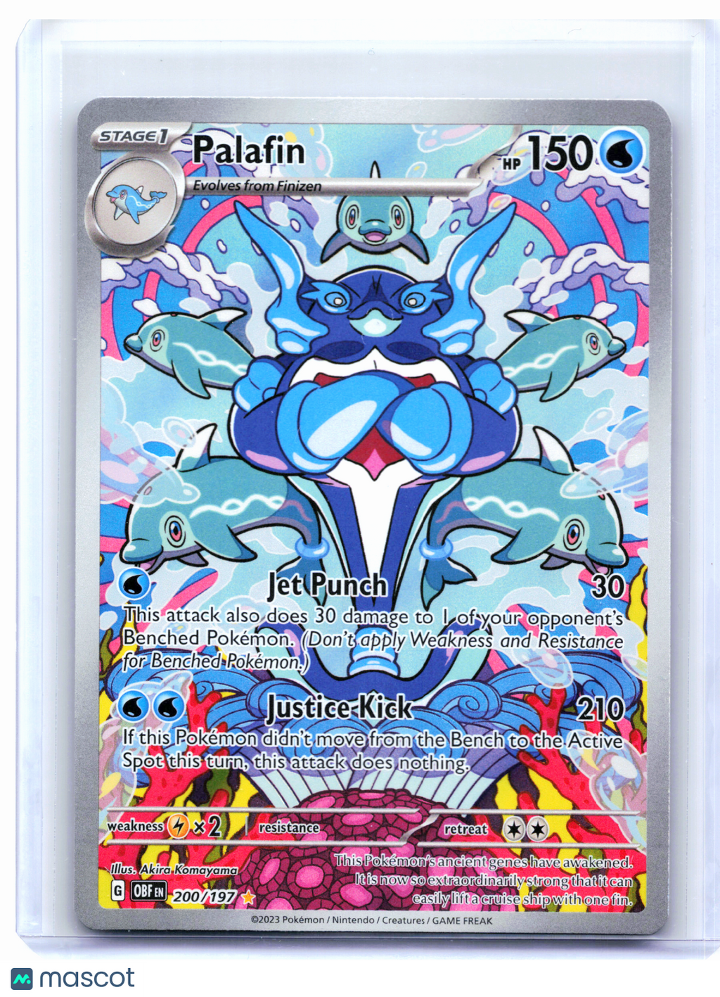 2023 Pokemon—Palafin #200/197 Obsidian Flames—Illustration Rare Holo [LP]