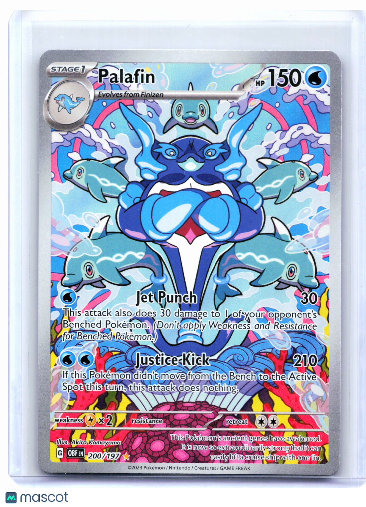 2023 Pokemon—Palafin #200/197 Obsidian Flames—Illustration Rare Holo [LP]