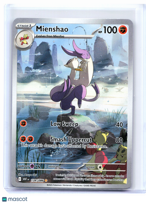 2025 Pokemon—Mienshao #134/086 White Flare—Illustration Rare Holo [LP]