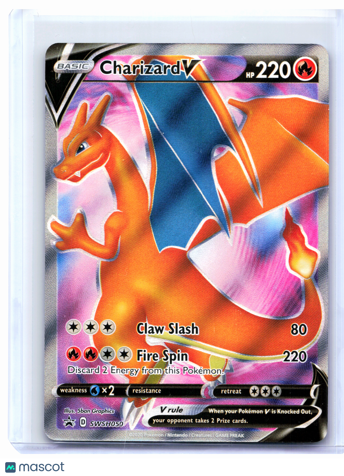 2020 Pokemon—Charizard V #SWSH050 Sword & Shield Promos—Black Star Promo [MP]