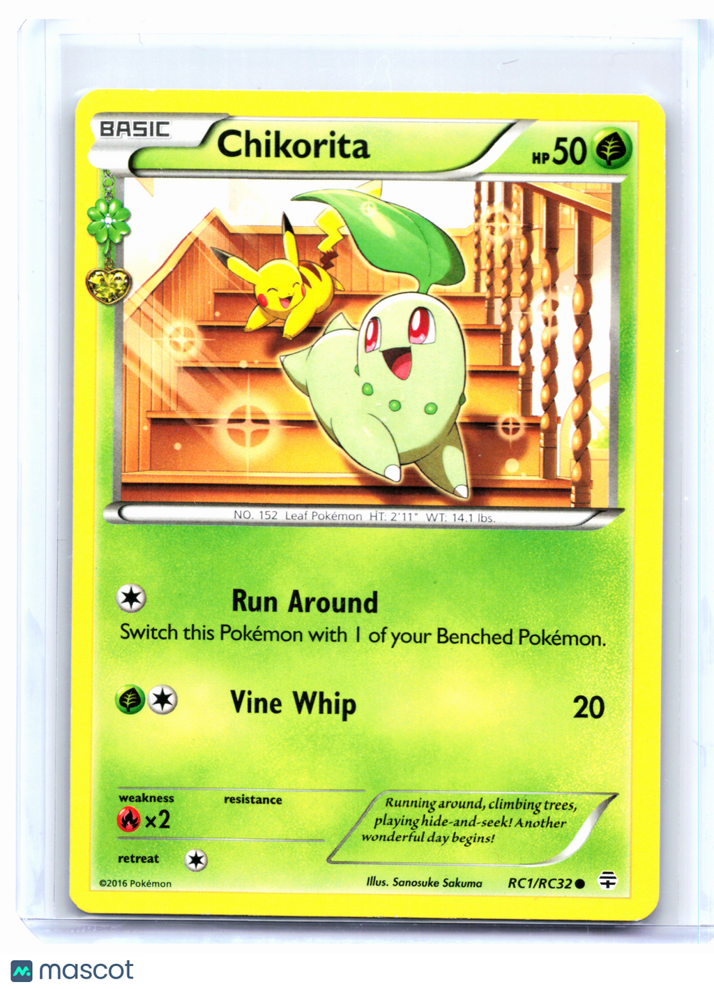 2016 Pokemon—Chikorita #RC1/RC32 Generations: Radiant Collection—Nonholo [HP]
