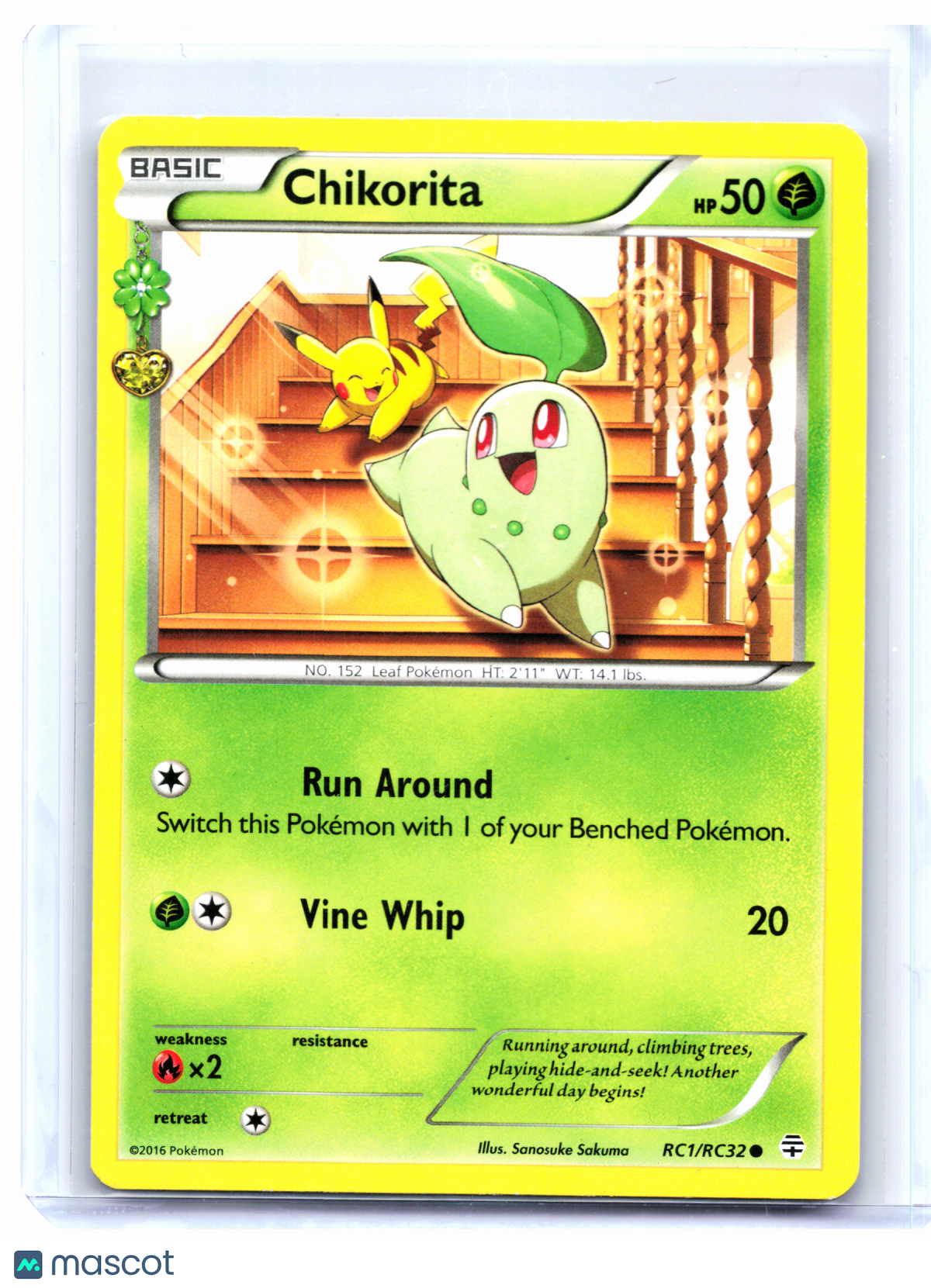2016 Pokemon—Chikorita #RC1/RC32 Generations: Radiant Collection—Nonholo [HP]