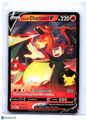 2021 Pokemon—Lance's Charizard V #SWSH133 Celebrations—Black Star Promo [DMG]