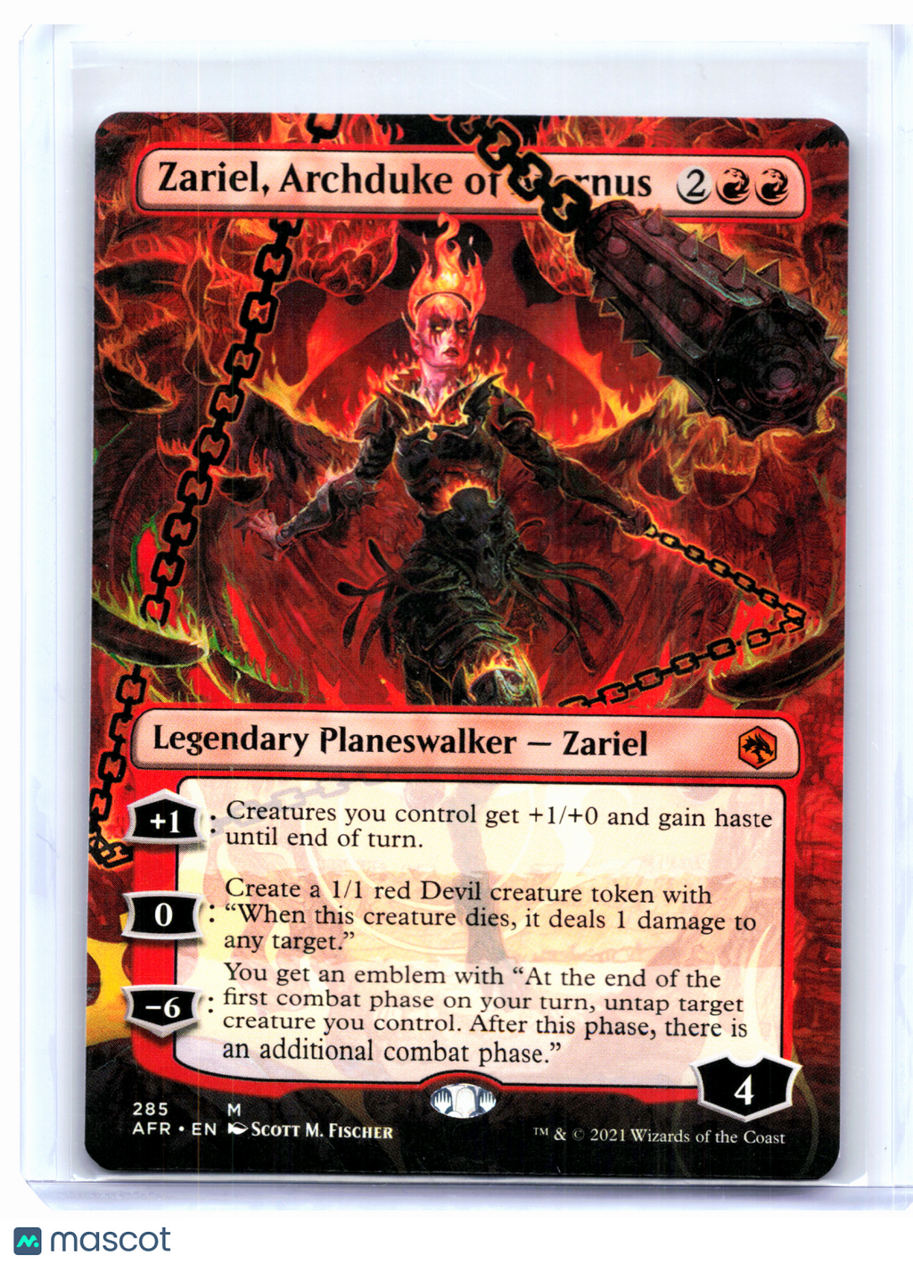 2021 Magic: TG—Zariel, Archduke of Avernus (Borderless) #285 AFR—Mythic Nonfoil