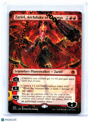 2021 Magic: TG—Zariel, Archduke of Avernus (Borderless) #285 AFR—Mythic Nonfoil