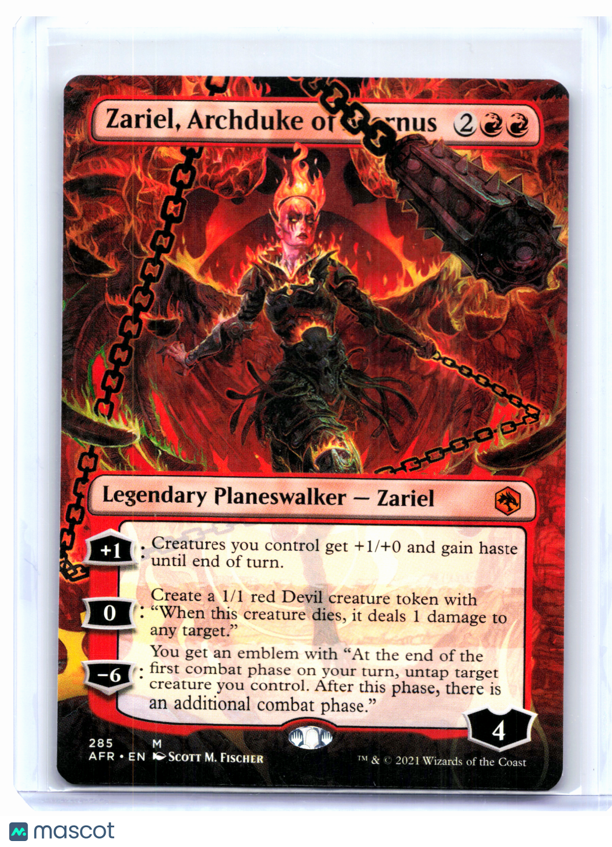 2021 Magic: TG—Zariel, Archduke of Avernus (Borderless) #285 AFR—Mythic Nonfoil
