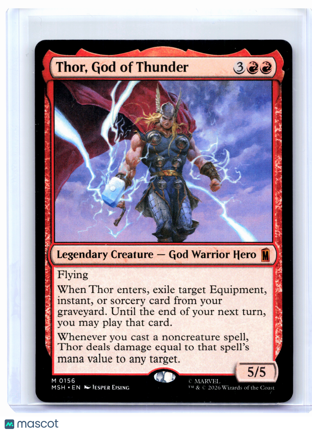 2026 Magic: TG—Thor, God of Thunder #156 Marvel Super Heroes—Mythic Nonfoil