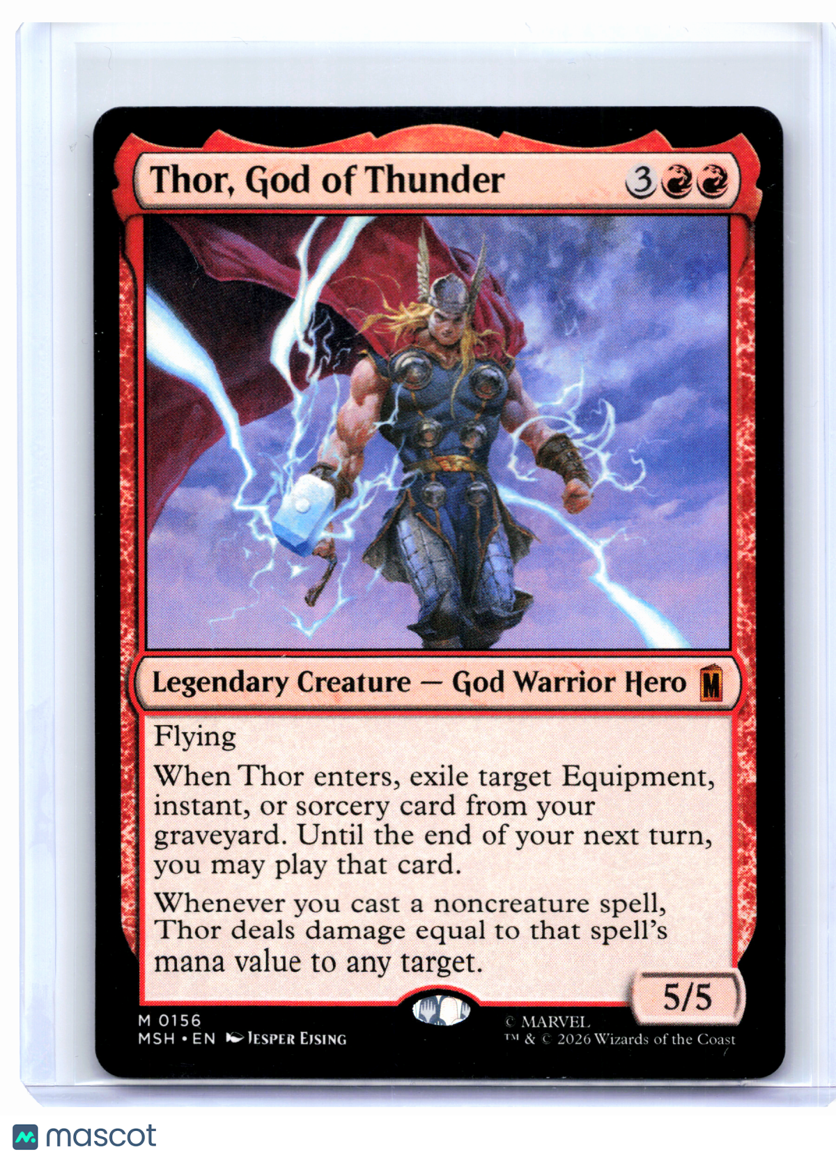 2026 Magic: TG—Thor, God of Thunder #156 Marvel Super Heroes—Mythic Nonfoil