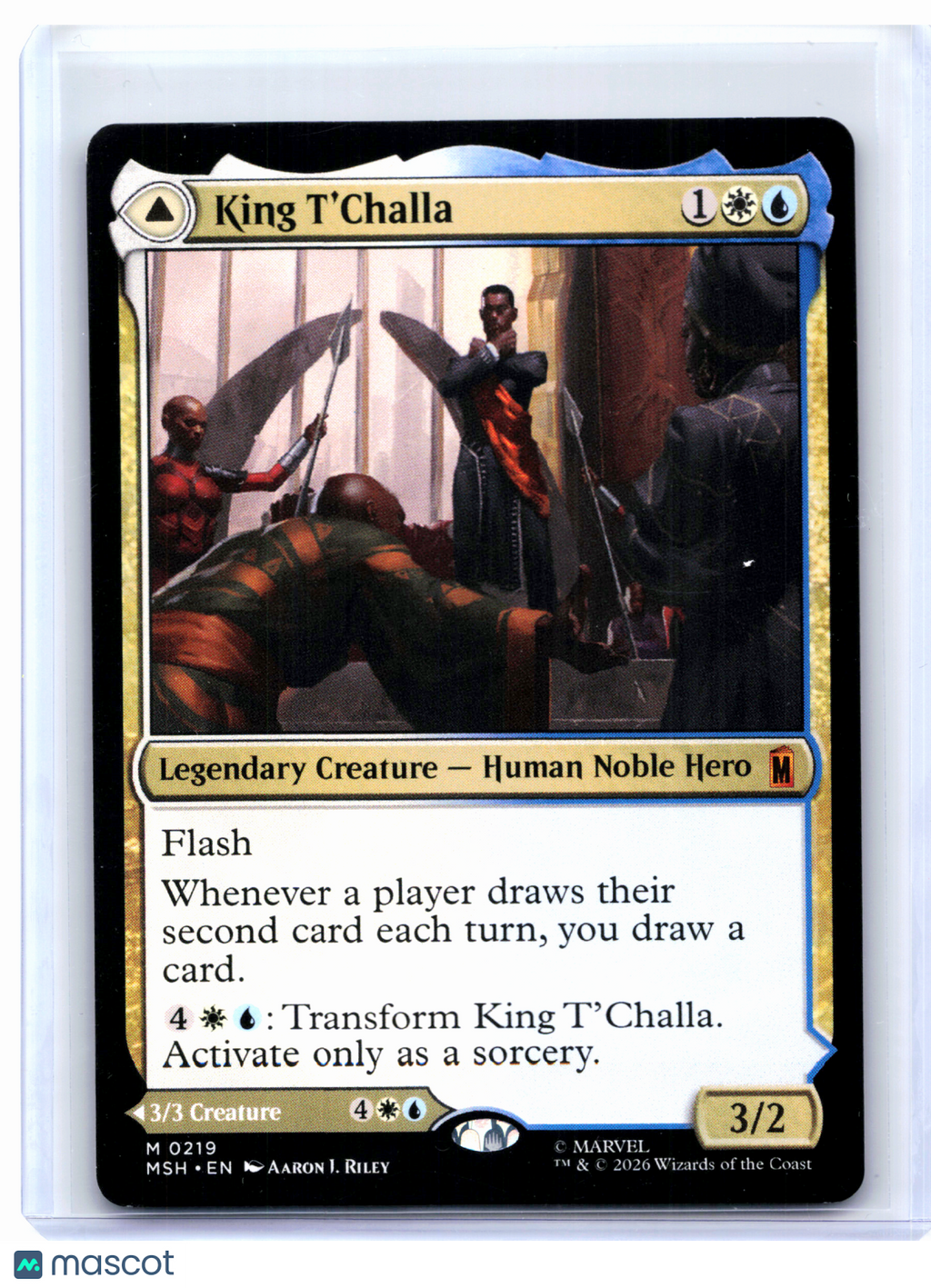 2026 Magic: TG—King T'Challa #0219 Marvel Super Heroes—Mythic Nonfoil
