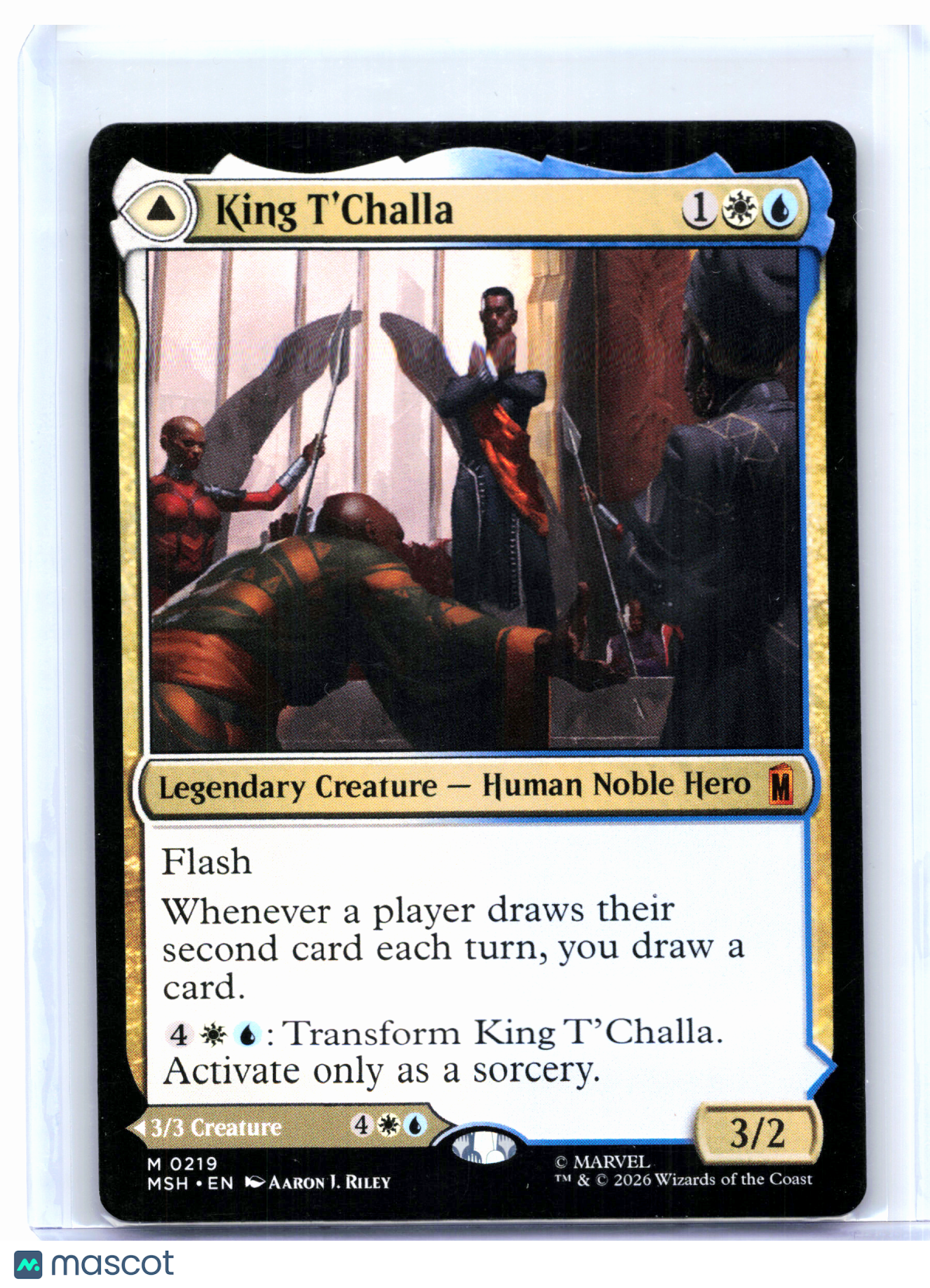 2026 Magic: TG—King T'Challa #0219 Marvel Super Heroes—Mythic Nonfoil