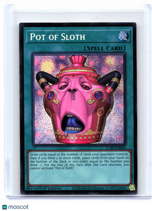 2026 YuGiOh—Pot of Sloth #CORI-EN061 Chaos Origins—Secret Rare Foil (1st Ed)