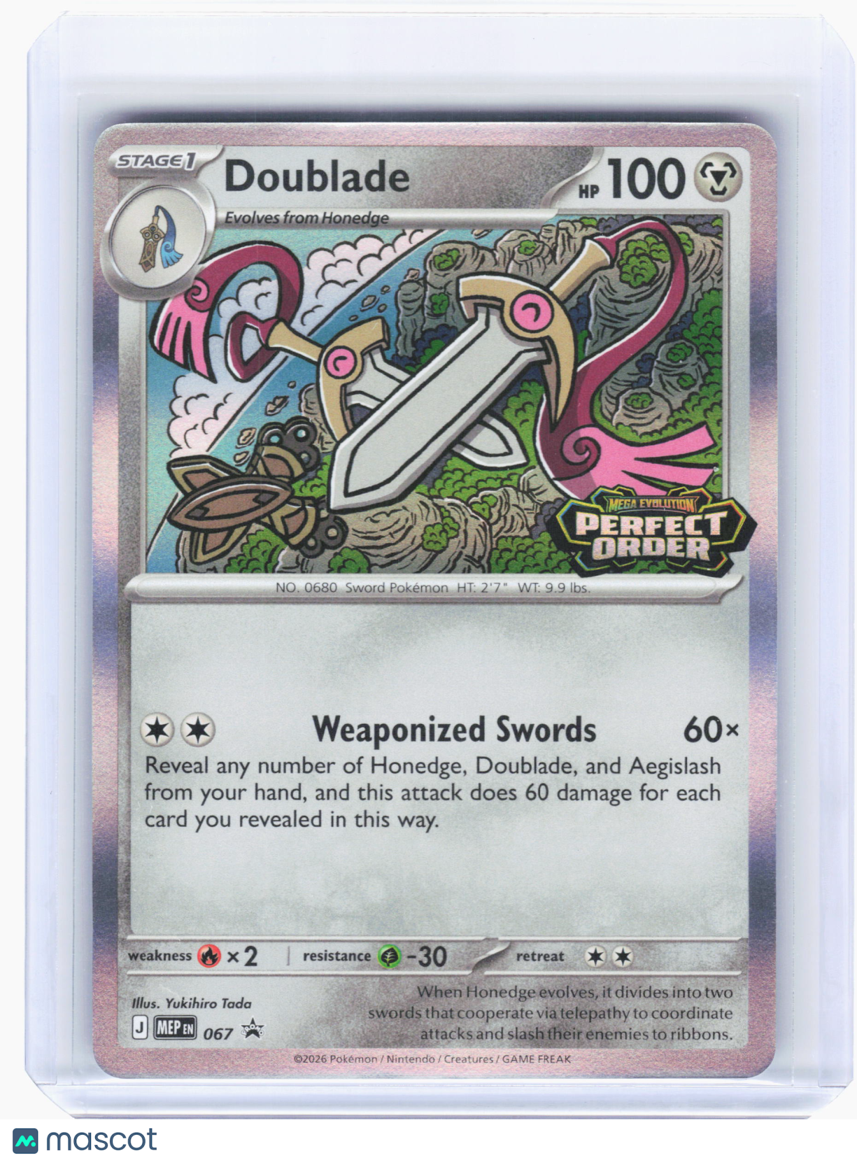 2026 Pokemon—Doublade #67 Mega Evolution—Black Star Promo Holo (Pre-Release)