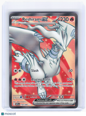 2025 Pokemon—Reshiram ex #158 White Flare—Ultra Rare Holo
