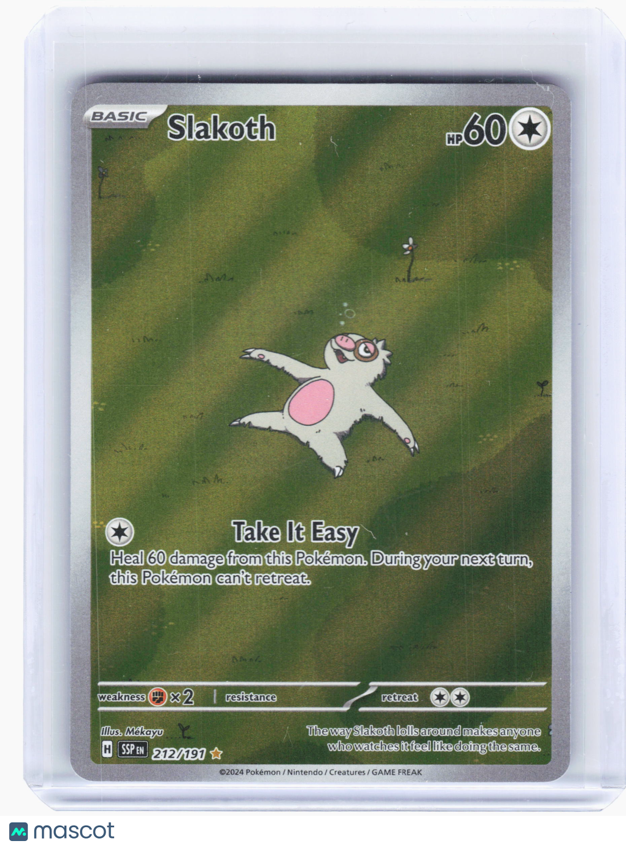 2024 Pokemon—Slakoth #212 Surging Sparks—Illustration Rare Holo [Lightly Played]