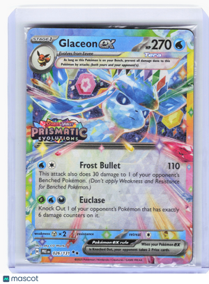 2025 Pokemon—Glaceon ex #26 Prismatic Evolutions—RR Holo (PE Stamped) (Sealed)