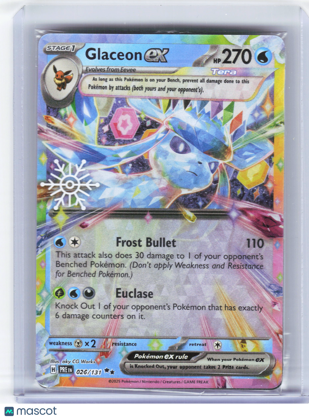 2025 Pokemon—Glaceon ex #26—RR Holo (Holiday Calendar Stamped) (Sealed)