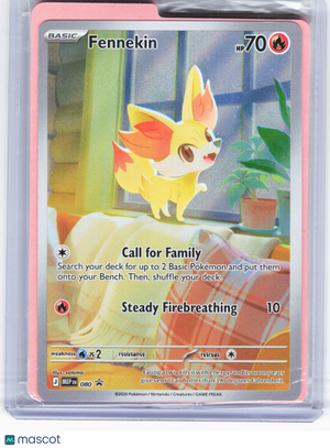 2026 Pokemon—Fennekin #80 Mega Evolution Promo—Black Star Promo Holo (Sealed)