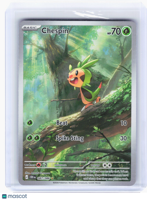 2026 Pokemon—Chespin #87 Chaos Rising—Illustration Rare Holo
