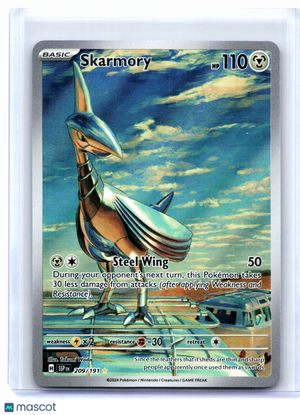 2024 Pokemon—Skarmory #209/191 Surging Sparks—Illustration Rare Holo