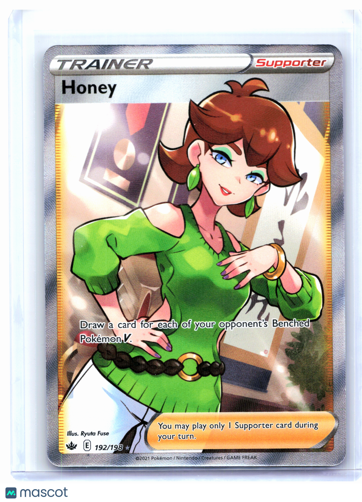 2021 Pokemon—Honey (Full Art) #192/198 Chilling Reign—Ultra Rare Holo