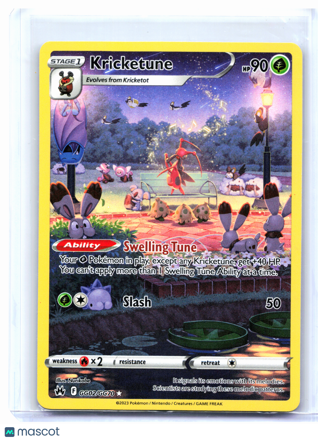 2023 Pokemon—Kricketune #GG02/GG70 Crown Zenith: Galarian Gallery—Ultra Rare